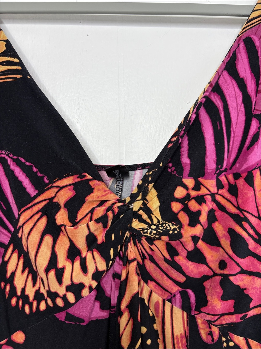 Mix it Dress Womens XL Maxi Butterfly Colorful Travel Resort Vacation Cruise - Picture 7 of 10